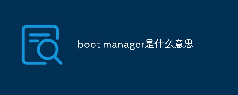 boot manager是什么意思-boot manager怎么解决