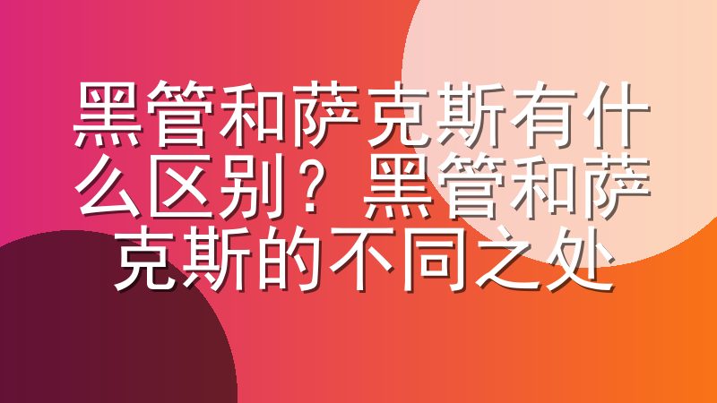 黑管和萨克斯有什么区别？黑管和萨克斯的不同之处
